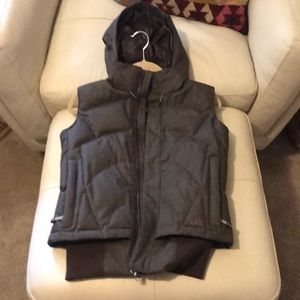 North Face hooded down puffer vest